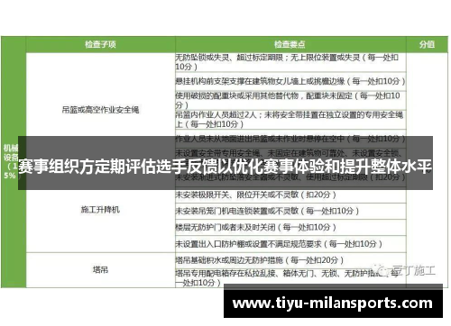 赛事组织方定期评估选手反馈以优化赛事体验和提升整体水平